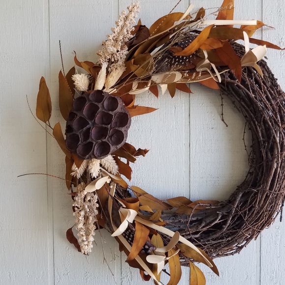 Rustic Fall Holiday Wreath - Picture 1 of 7